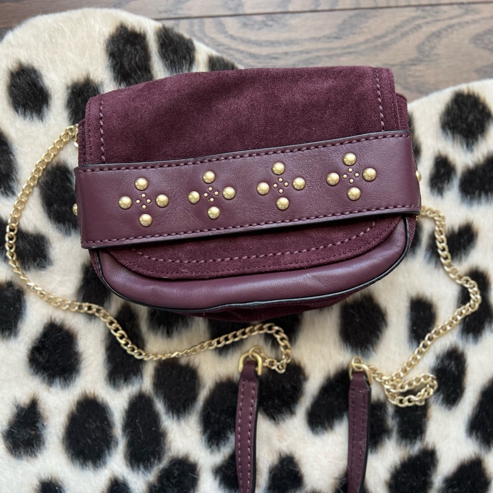 Vera Bradley Plum Suede/Leather Combo crossbody